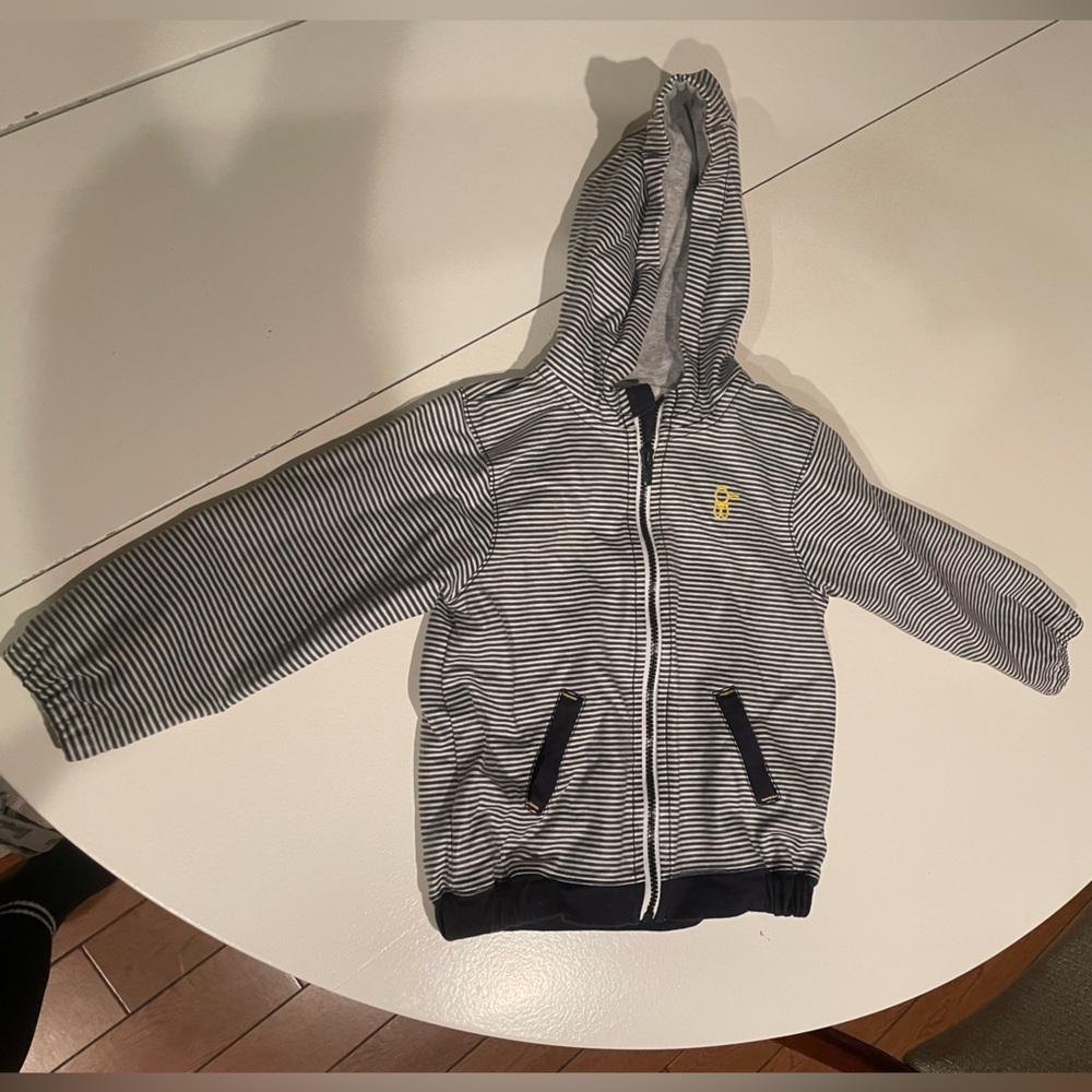 Striped Obaibi Zip-Up Rain Jacket